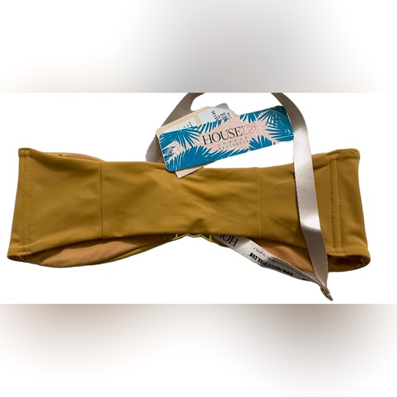 NWT House of CB London Bikini Swimsuit Bandeau Top Miyato Pale Gold XS - Picture 9 of 10